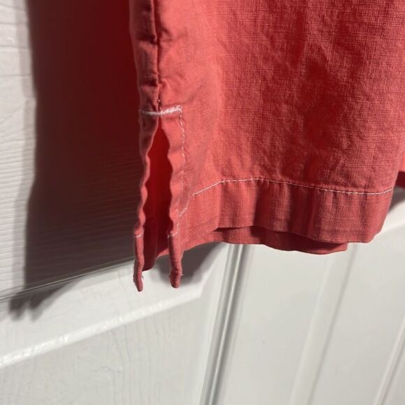 🔥🔥 Tommy Bahama Cotton Salmon Button Down Short Sleeve Beachy Shirt - PERFECT - Picture 6 of 11